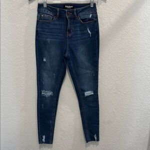 Women's Distressed Blue Jeans waist 25 by ENJEAN